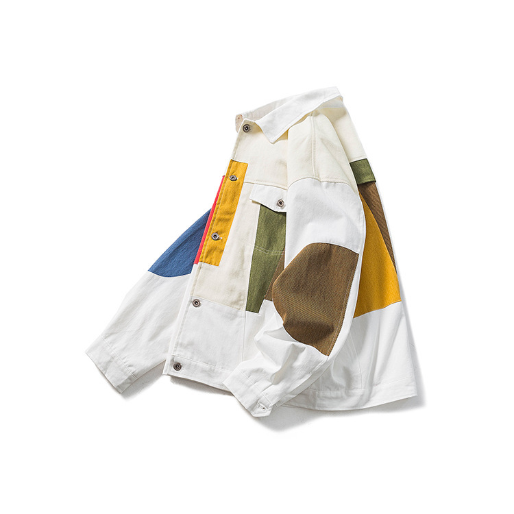 Contrast color stitching casual Jacket