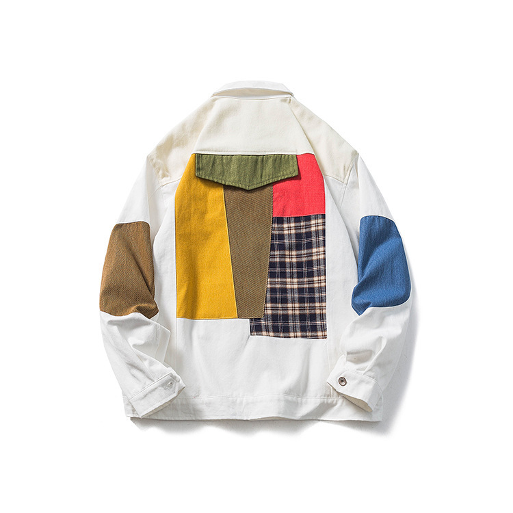 Contrast color stitching casual Jacket