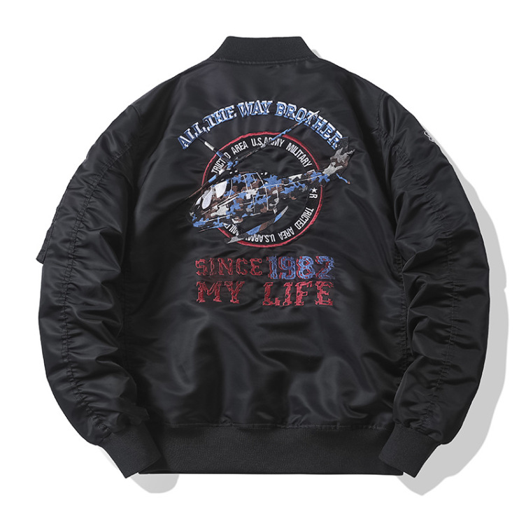 Motorcycle air force ma1 workwear embroidered baseball uniform Jacket