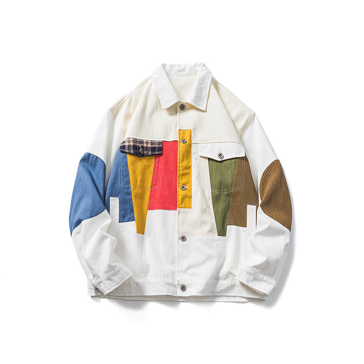 Contrast color stitching casual Jacket