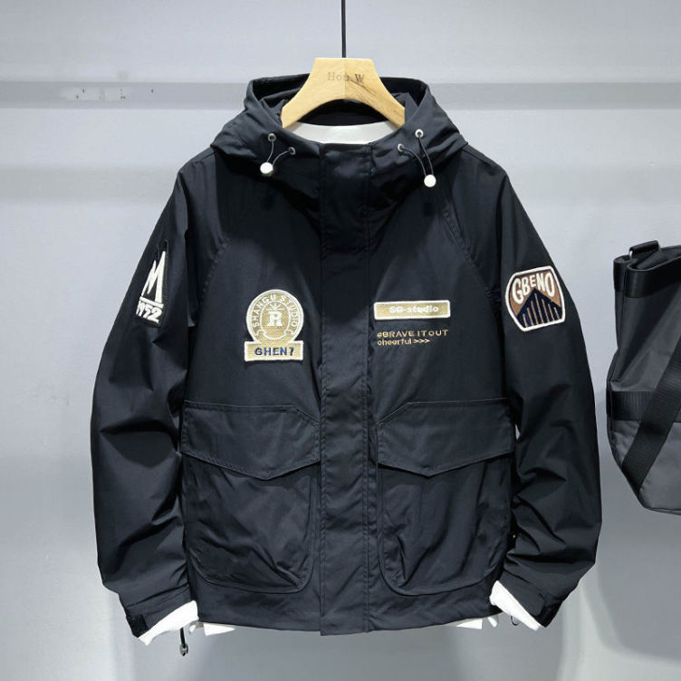 Hooded casual sports windproof versatile fashionable jacket