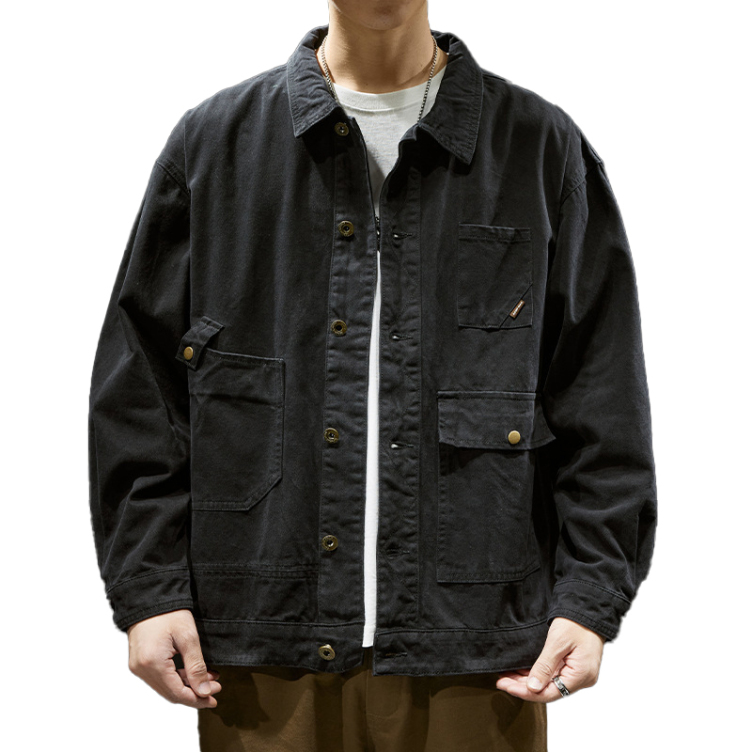 Retro casual loose large size workwear jacket