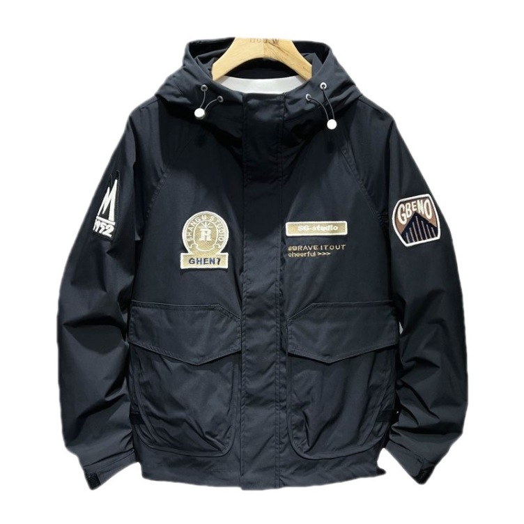 Hooded casual sports windproof versatile fashionable jacket