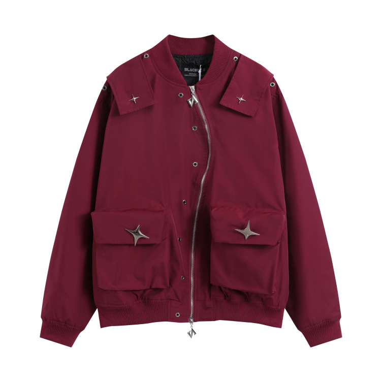 Motorcycle style hiphop heavy metal irregular jacket
