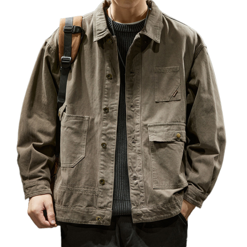 Retro casual loose large size workwear jacket