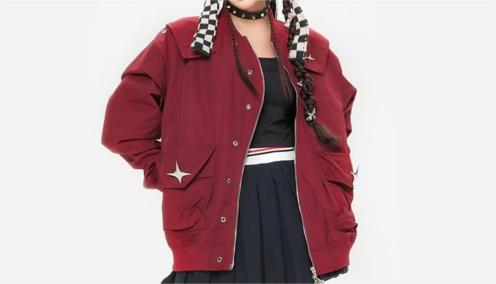 Motorcycle style hiphop heavy metal irregular jacket