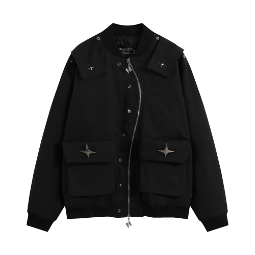 Motorcycle style hiphop heavy metal irregular jacket