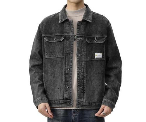 High Street Washed Denim Workwear Pocket Stretch Denim jacket
