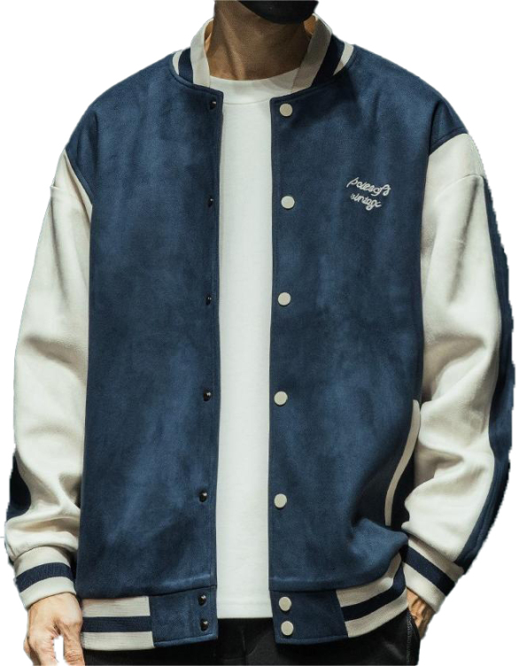 Color block baseball uniform loose plus size plus size casual pilot jacket