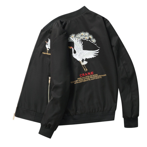Embroidered casual slim fit jacket