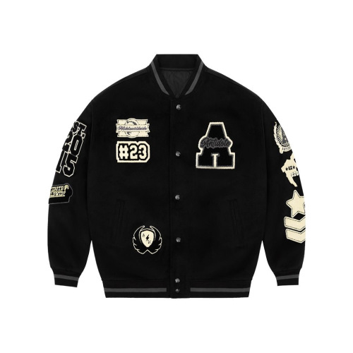 Heavy high street baseball uniform embroidered loose hip hop jacket