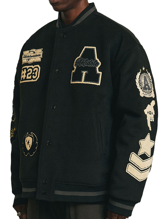 Heavy high street baseball uniform embroidered loose hip hop jacket