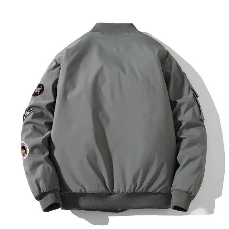 Retro thickened baseball cotton jacket loose pilot jacket