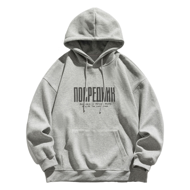 Thickened velvet trendy brand long sleeves hoodies