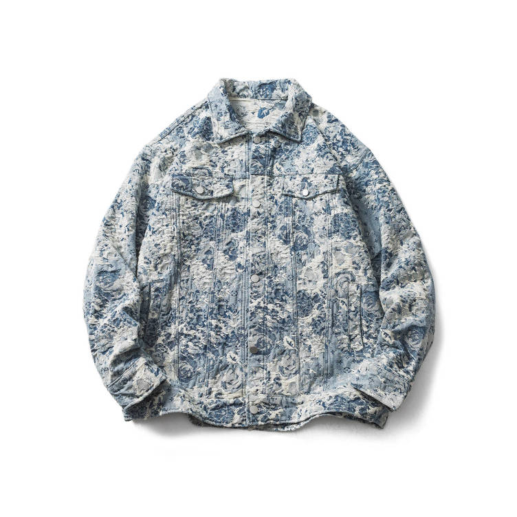 Sports retro casual corduroy patchwork contrast stand collar jacket