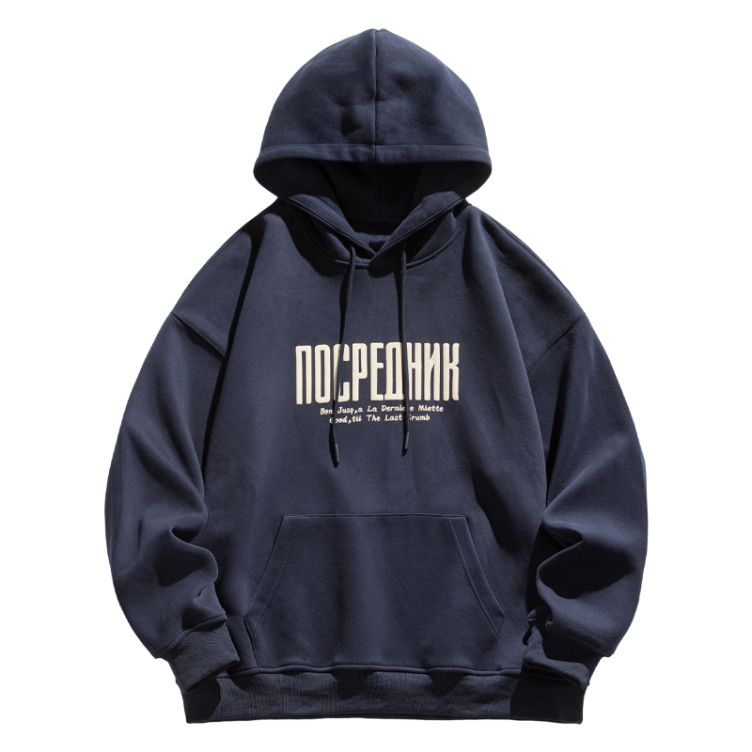 Thickened velvet trendy brand long sleeves hoodies