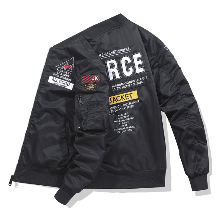 Embroidered pilot uniform plus size motorcycle baseball uniform jacket