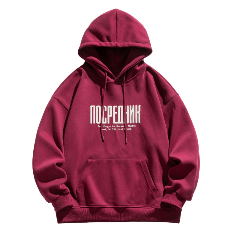 Thickened velvet trendy brand long sleeves hoodies