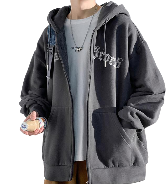 Heavyweight hooded fleece thick zipper cardigan hoodies
