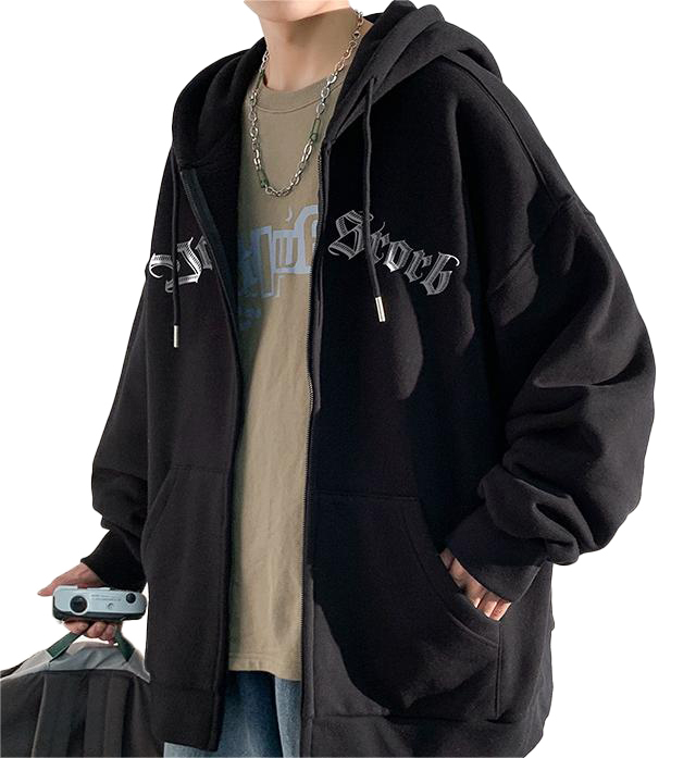 Heavyweight hooded fleece thick zipper cardigan hoodies