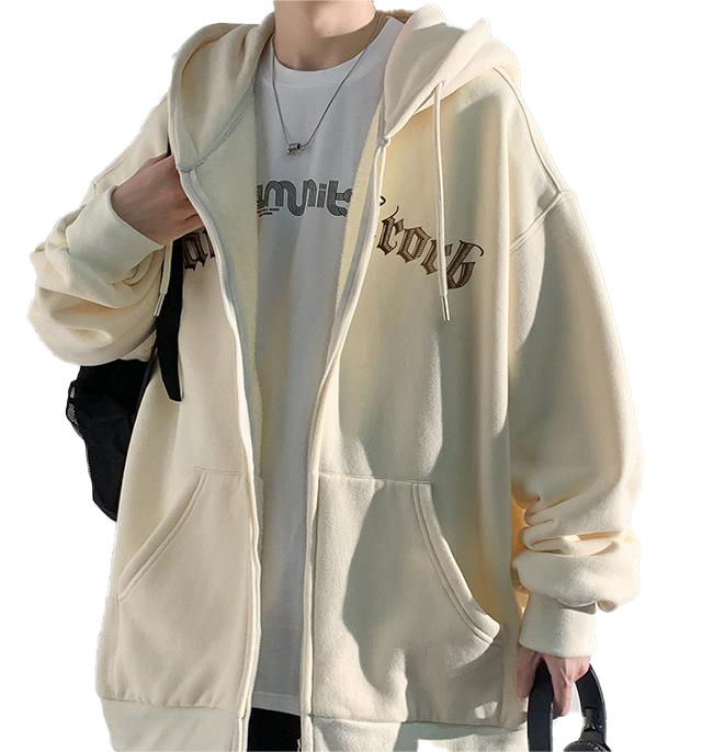 Heavyweight hooded fleece thick zipper cardigan hoodies