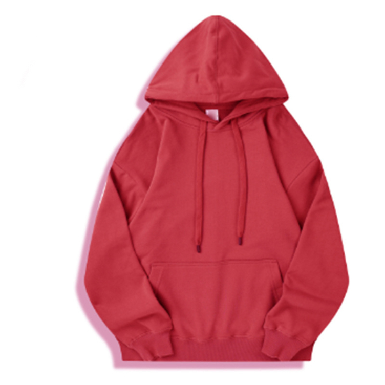 Loose pure cotton off-shoulder printed solid color large version with embroidered logo hoodies
