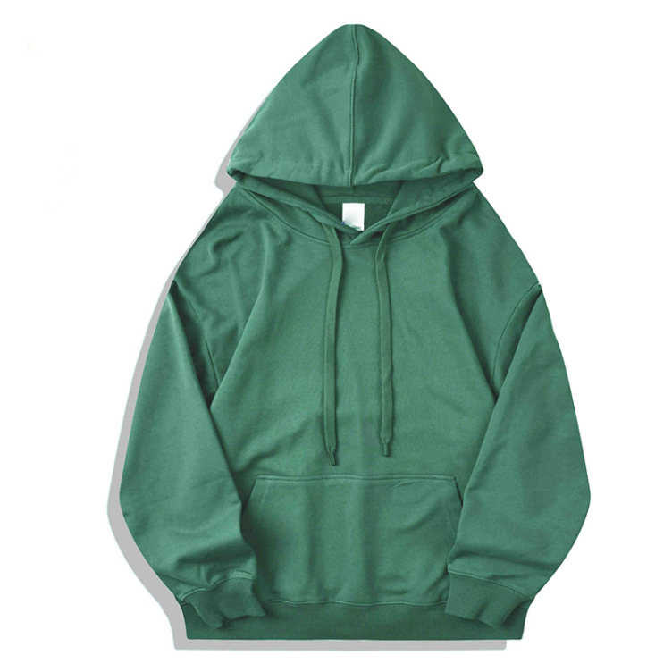 Loose pure cotton off-shoulder printed solid color large version with embroidered logo hoodies