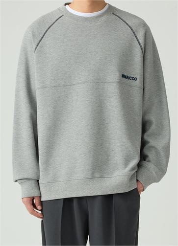 Momax letter embroidery round neck, bright line contrasting color sweatshirts