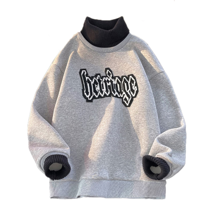 Handsome and niche design, large size, plus velvet and thickening sweatshirts