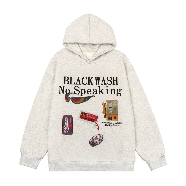 U7 Mankun high street niche design sense of loose neutral plus velvet hoodies