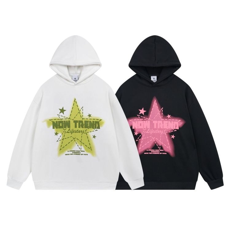 Real shot of American street style loose and velvet style hoodies