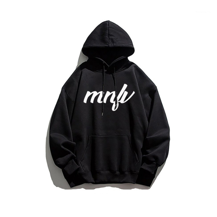 High Street Letter Print Burgundy Versatile Loose and Casual hoodies