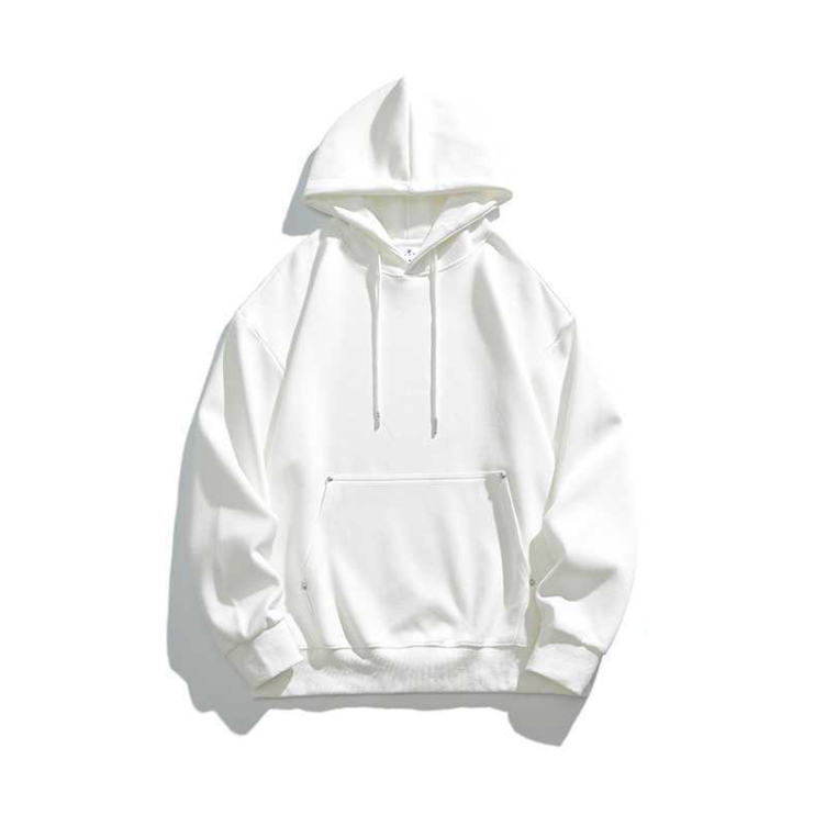 Basic solid color retro street style loose hoodies