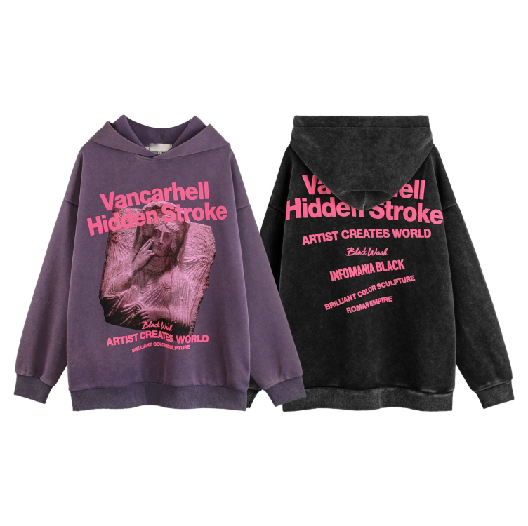 Heavy American street fashion wash and make it look old hoodies