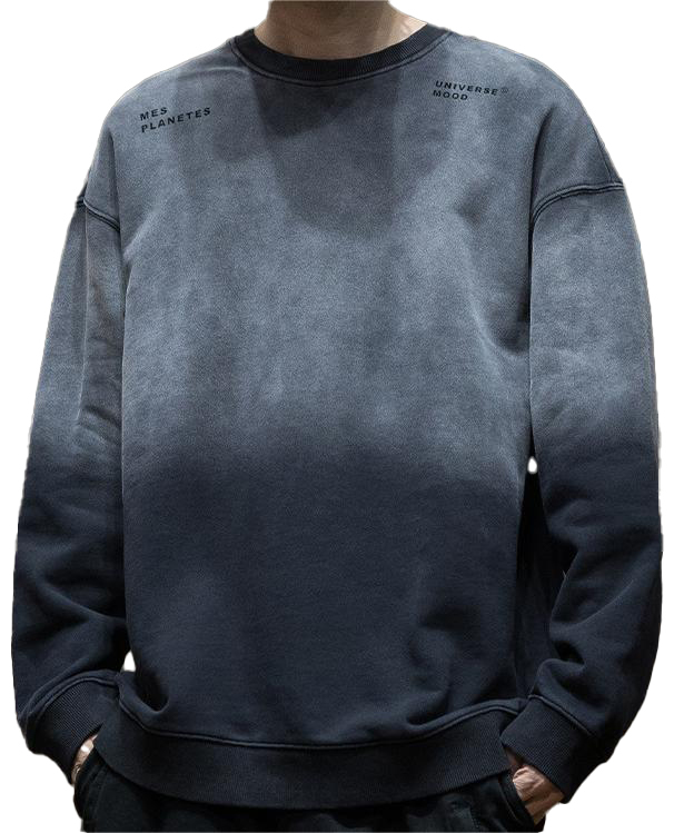 Gradient heavyweight extra large cotton retro thickened sweatshirts