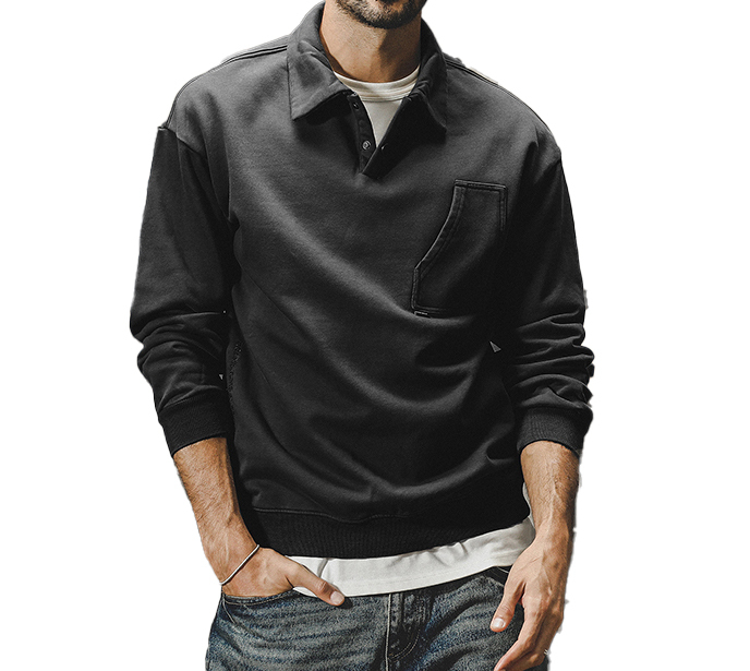 420g heavyweight American retro loose lapel Tops