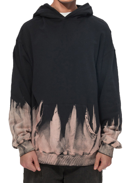 420g heavyweight pure cotton tie-dye retro high street custom logo hoodies