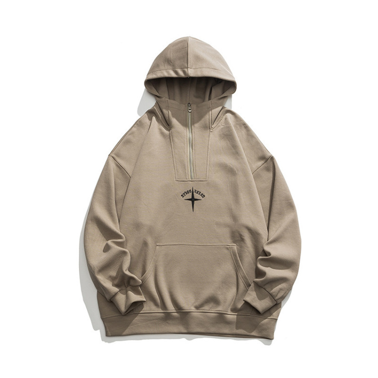 Loose and casual retro American embroidery hoodies