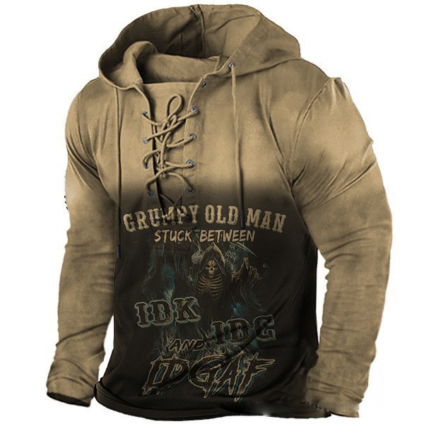 3D digital printed loose long sleeves hoodies
