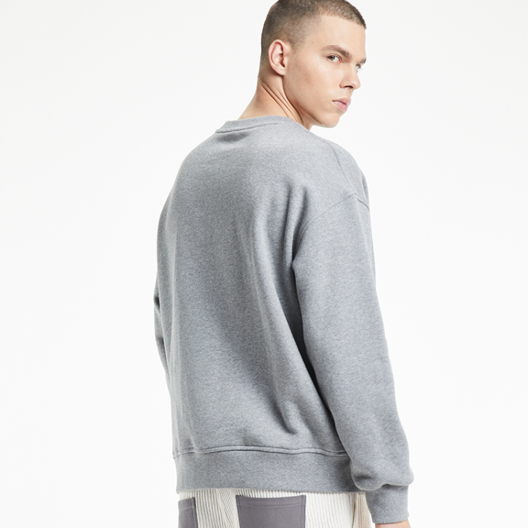 Pure color loose casual knitted crewneck sweatshirts
