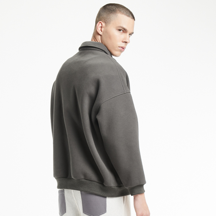 POLO collar casual solid color fashion trend hoodies