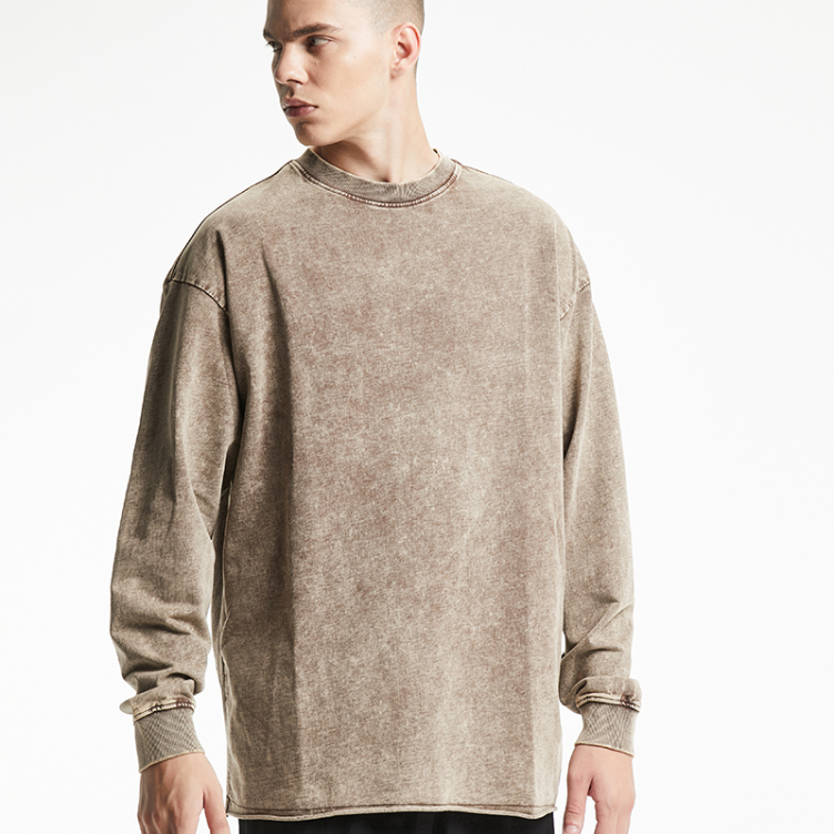 Solid water made old pure color T-shirts