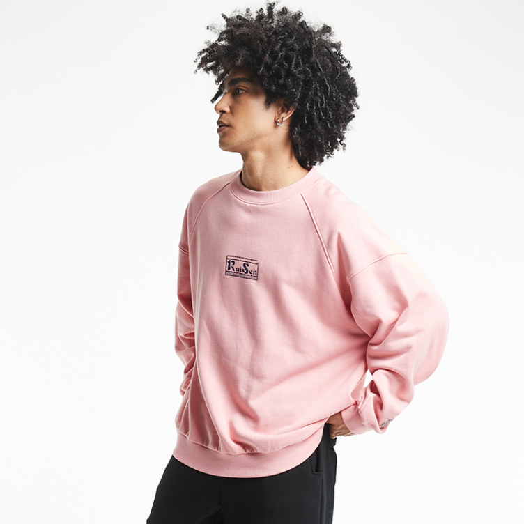 Premium letters print pink double-sided print sweatshirts