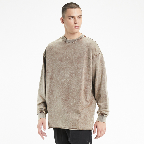 Solid water made old pure color T-shirts
