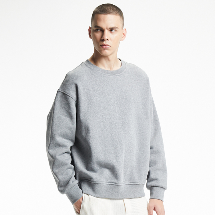 Pure color loose casual knitted crewneck sweatshirts