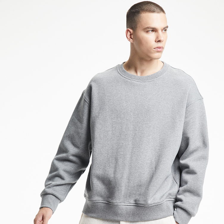 Pure color loose casual knitted crewneck sweatshirts