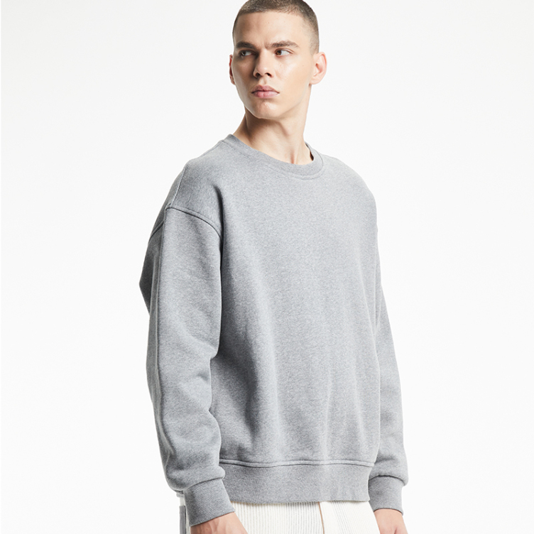 Pure color loose casual knitted crewneck sweatshirts