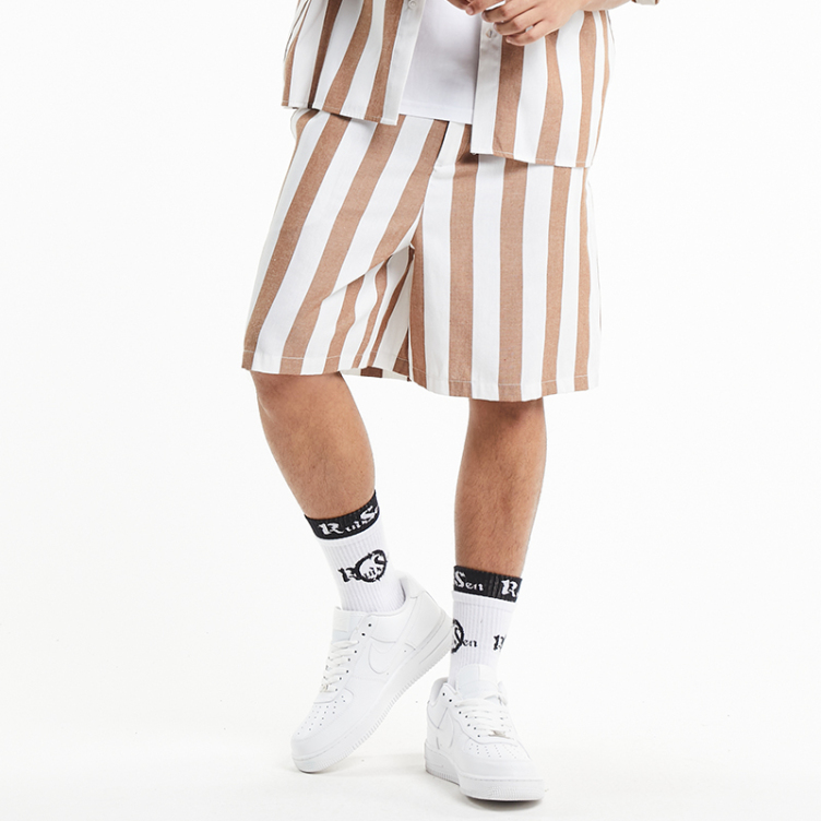 Vertical striped casual quick-dry shorts