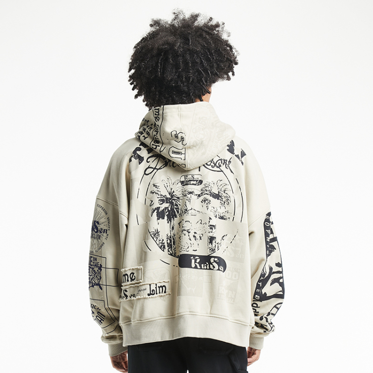 Sports street style 3D digital printed hoodies