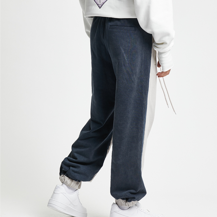 Front and back color stitching joggers